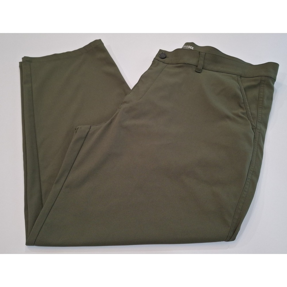 32 Degrees Cool Mens Stretch Performance Chino Pants, Green, Size 40x29